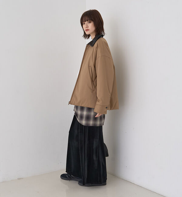 Rouge vif「異素材衿パフィブルゾン/ハンティングジャケット」|ブルゾン・スタジャン|