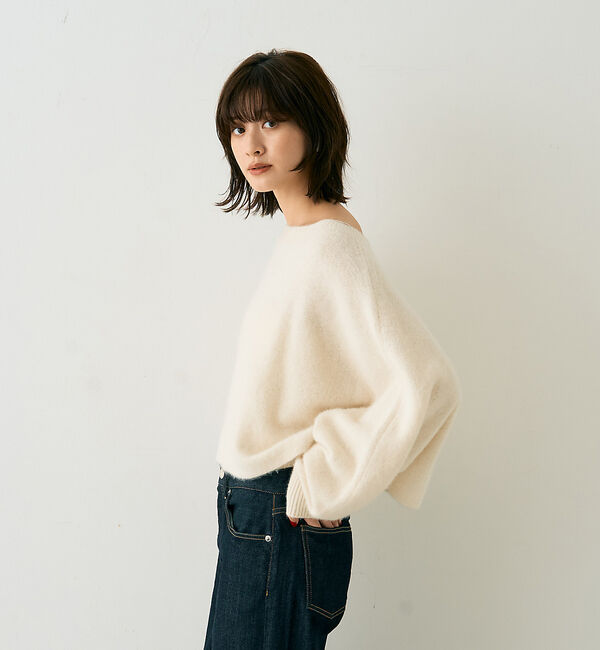 Rouge vif「フォックスウールクロップドボレロプルオーバー」|ニット・セーター|