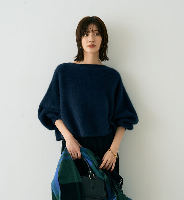 Rouge vif「フォックスウールクロップドボレロプルオーバー」|ニット・セーター|