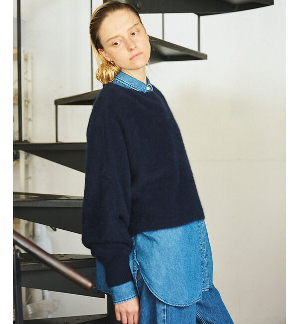 Rouge vif「フォックスウールクロップドボレロプルオーバー」|ニット・セーター|