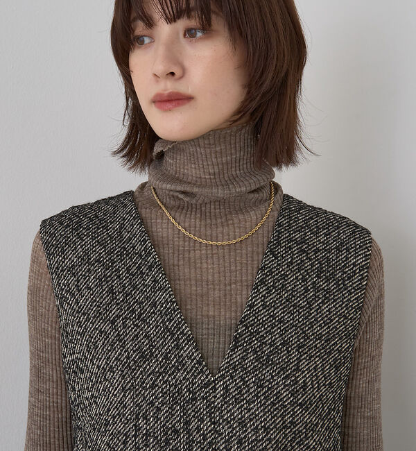 Rouge vif「【セットアップ対応】ポリウーリングカルゼVネックベスト」|ベスト・ジレ|