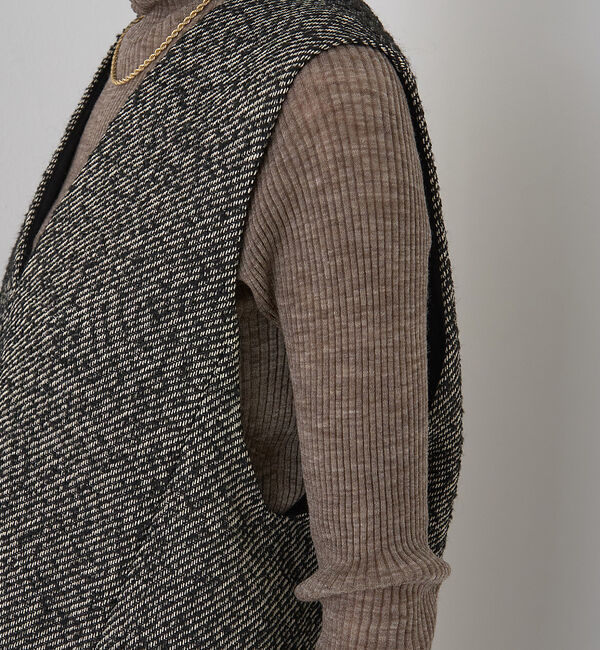 Rouge vif「【セットアップ対応】ポリウーリングカルゼVネックベスト」|ベスト・ジレ|