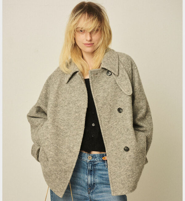 Rouge vif「【2サイズ展開】ウール混ショート丈スライバーコート」|その他|