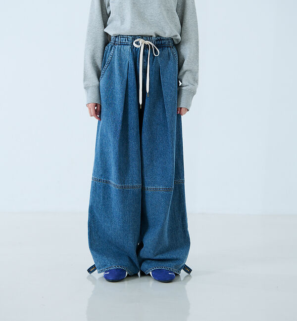 Rouge vif「【atelier SOMETHING / アトリエ サムシング】DRAWSTRI」|デニム|