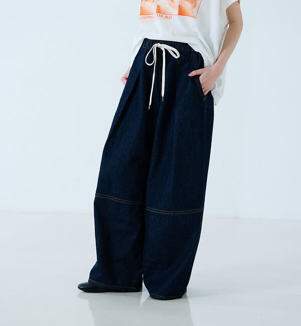 Rouge vif「【atelier SOMETHING / アトリエ サムシング】DRAWSTRI」|デニム|