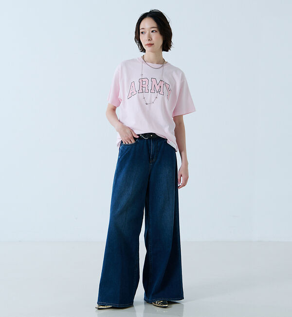 Rouge vif「【JOHNBULL/ジョンブル】ARMY プリント S/S Tシャツ / 半袖T」|Tシャツ・カットソー|