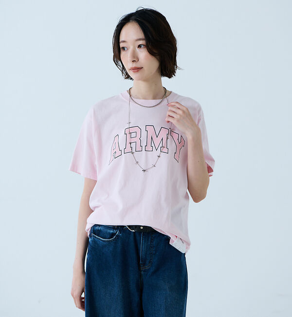 Rouge vif「【JOHNBULL/ジョンブル】ARMY プリント S/S Tシャツ / 半袖T」|Tシャツ・カットソー|