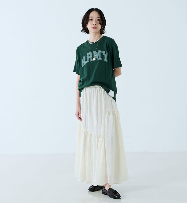 Rouge vif「【JOHNBULL/ジョンブル】ARMY プリント S/S Tシャツ / 半袖T」|Tシャツ・カットソー|