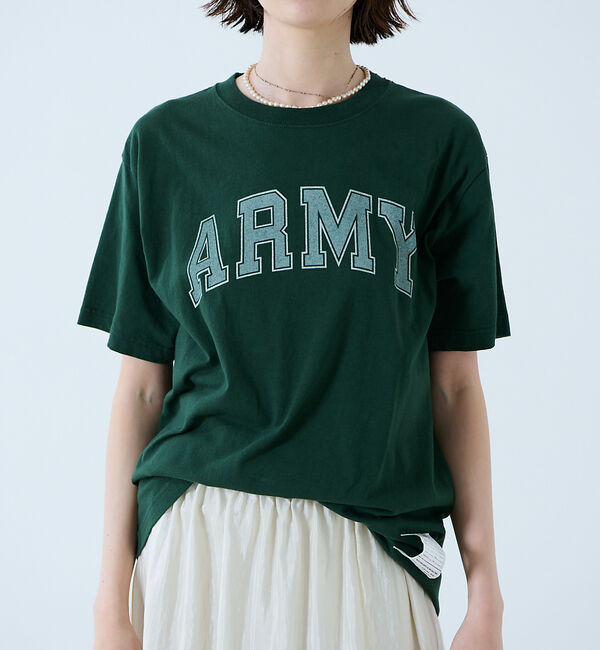 Rouge vif「【JOHNBULL/ジョンブル】ARMY プリント S/S Tシャツ / 半袖T」|Tシャツ・カットソー|