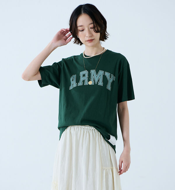 Rouge vif「【JOHNBULL/ジョンブル】ARMY プリント S/S Tシャツ / 半袖T」|Tシャツ・カットソー|