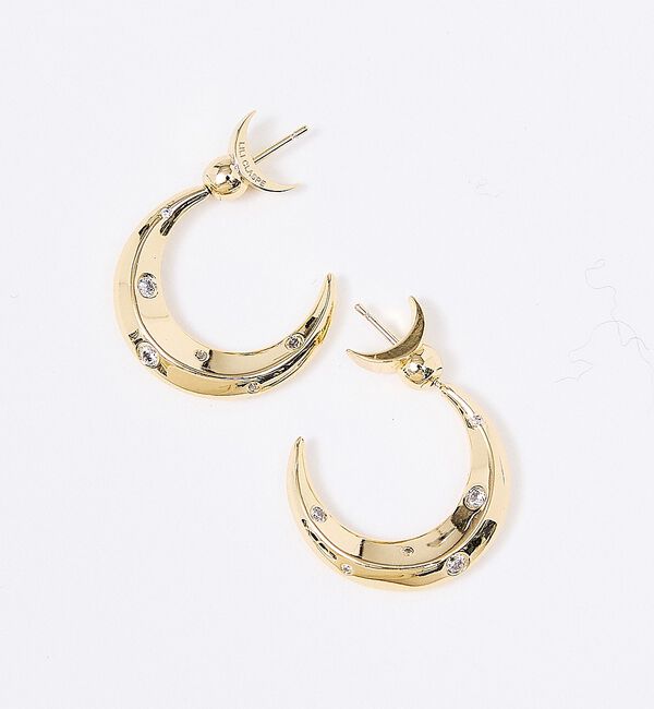 Rouge vif「【LILI CLASPE/リリクラスプ】LUNA EARRING ルナピアス」|ピアス|ゴールド