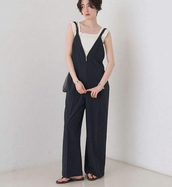 Rouge vif「【人気追加】ドライウェザーサロペット」|オールインワン|ブラック