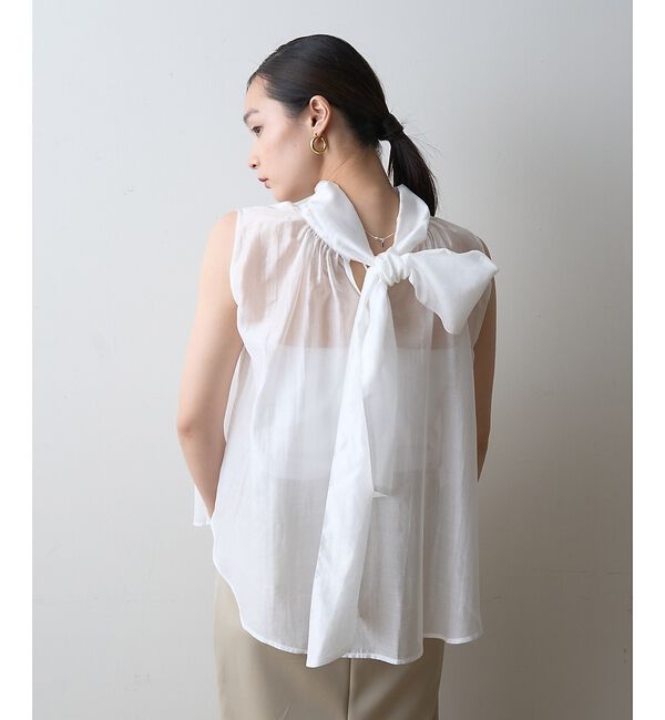 Rouge vif「前後2WAYビッグボウタイリボンブラウス【予約】」|シャツ・ブラウス|