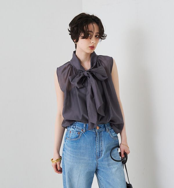 Rouge vif「前後2WAYビッグボウタイリボンブラウス【予約】」|シャツ・ブラウス|