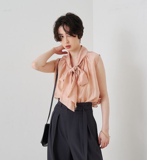 Rouge vif「前後2WAYビッグボウタイリボンブラウス【予約】」|シャツ・ブラウス|