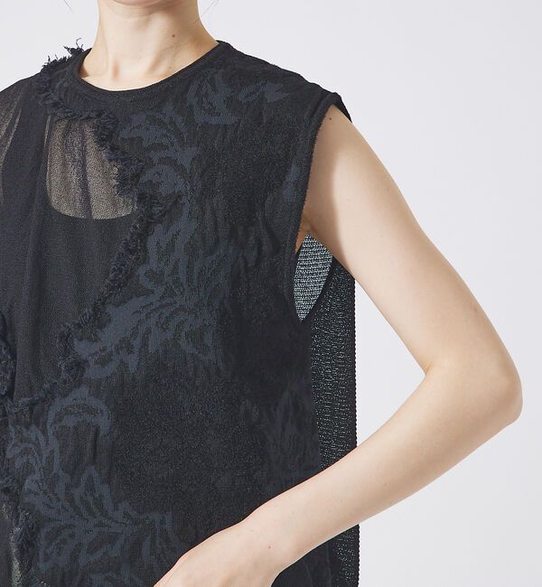 qualite「boussole&times;qualite カットフリンジニット」|ニット・セーター|