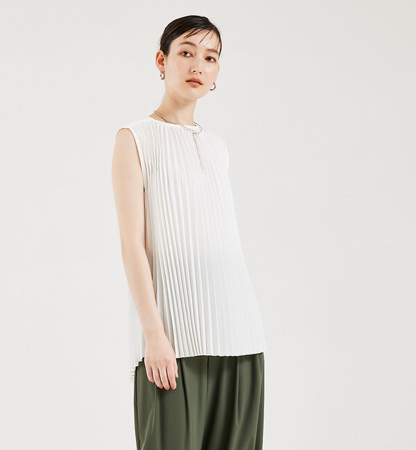 qualite「サーキュラープリーツブラウス」|シャツ・ブラウス|