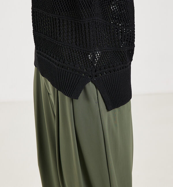 qualite「かぎ針風ノースリーブニット」|ニット・セーター|