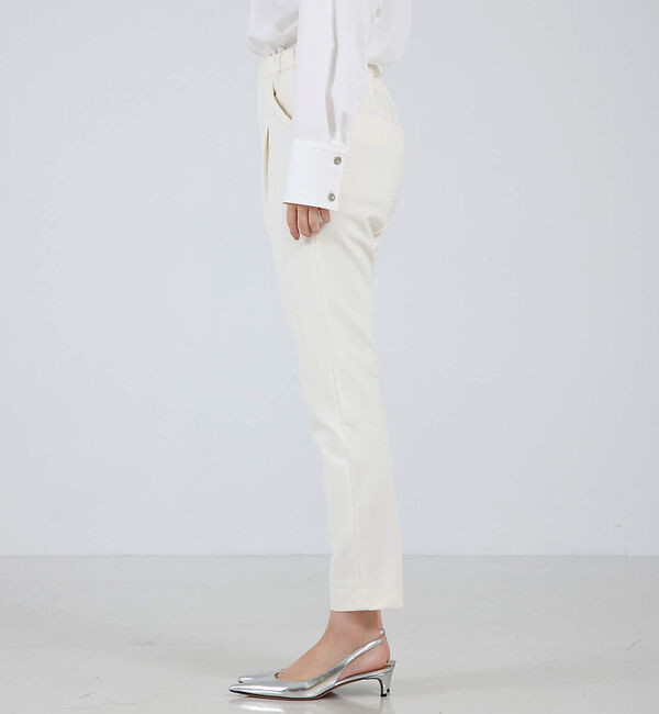 qualite「【ベストセラー】2WAYバックピーチタックパンツ」|スラックス|