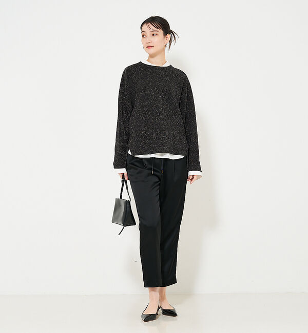 qualite「【大人の上品なスウェット】ラメスウェットプルオーバー」|スウェット・ジャージ|