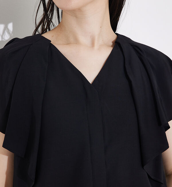 qualite「袖タックフリルシャツ」|シャツ・ブラウス|