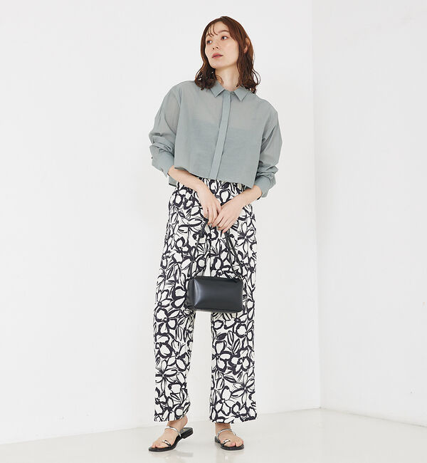 qualite「コットンシアークロップドシャツ」|シャツ・ブラウス|