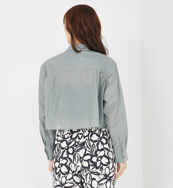 qualite「コットンシアークロップドシャツ」|シャツ・ブラウス|