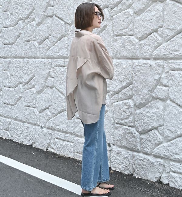 qualite「【大人シアーシャツ】バックスリットシアーシャツ」|シャツ・ブラウス|