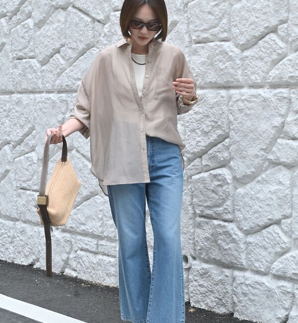 qualite「【大人シアーシャツ】バックスリットシアーシャツ」|シャツ・ブラウス|