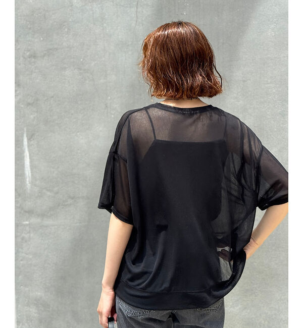 qualite「【インナーキャミ付き】シアードルマンT」|Tシャツ・カットソー|