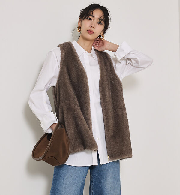 qualite「ミンクライクファージレ」|ベスト・ジレ|