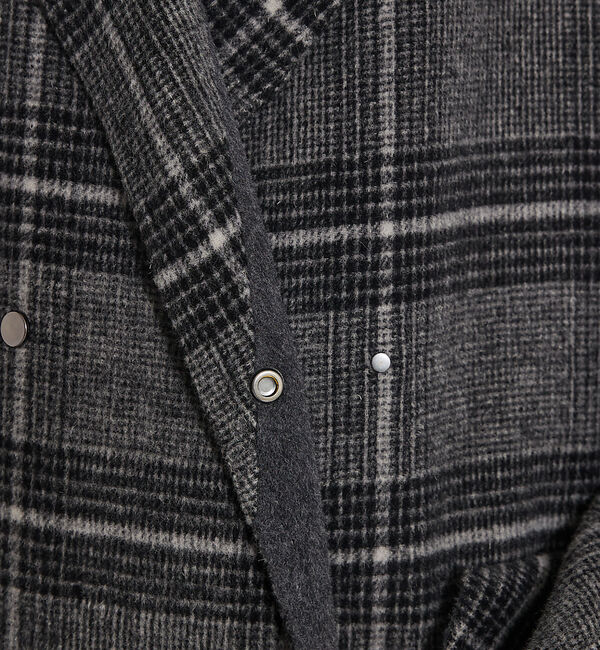 qualite「ウールチェックチェスターコート」|その他|