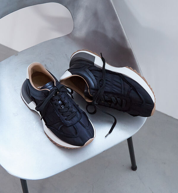 AU BANNISTER「【軽量】レイヤーソールスニーカー」|スニーカー|ブラック