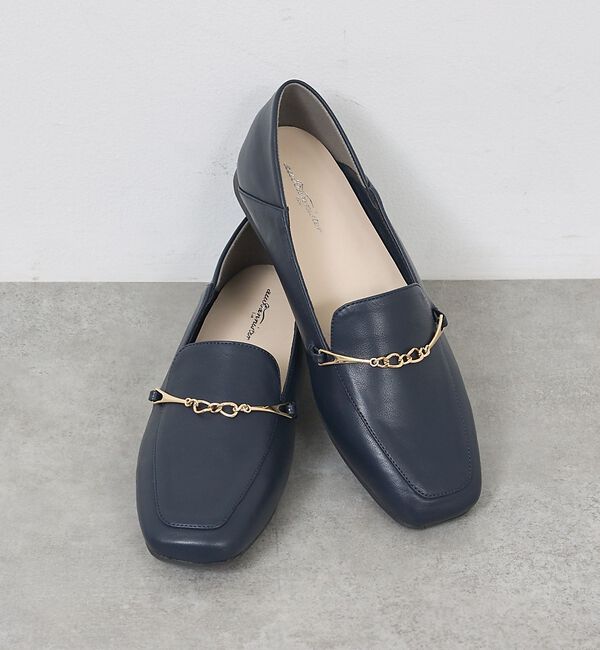 AU BANNISTER「【販売店舗限定】バブーシュビットモカスクエアトゥローファー」|ローファー|ネイビー