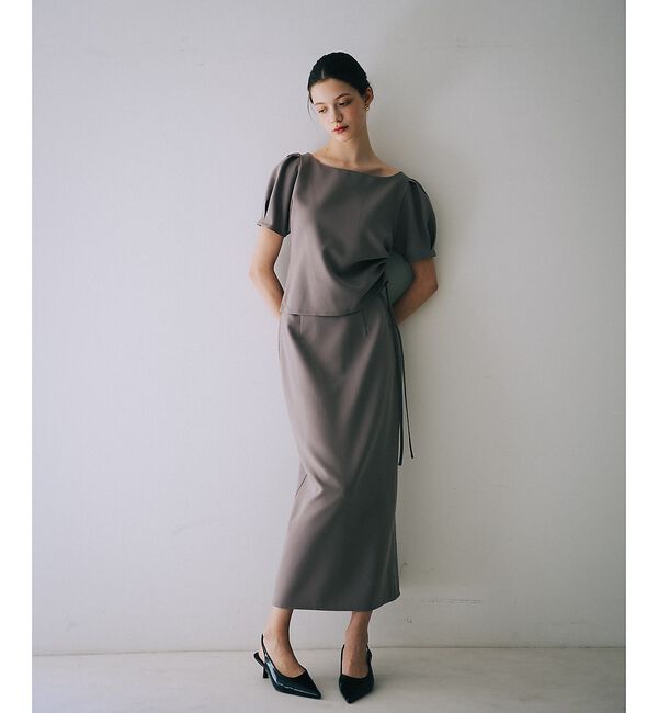 SELFIST「【kariさんコラボ】パフスリーブブラウス&times;タイトスカートセット【予約】」|ワンピース|モカ