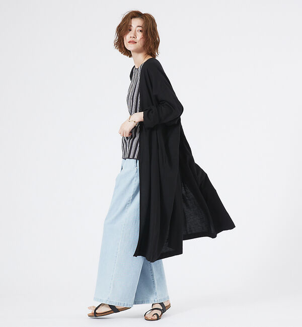 abahouse mavie「ストライプニットノースリーブプルオーバー」|ニット・セーター|