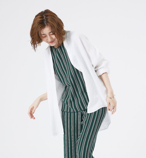 abahouse mavie「ストライプニットノースリーブプルオーバー」|ニット・セーター|