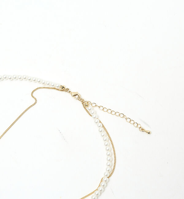 abahouse mavie「パール&ワントップチェーン2連ネックレス」|ネックレス|