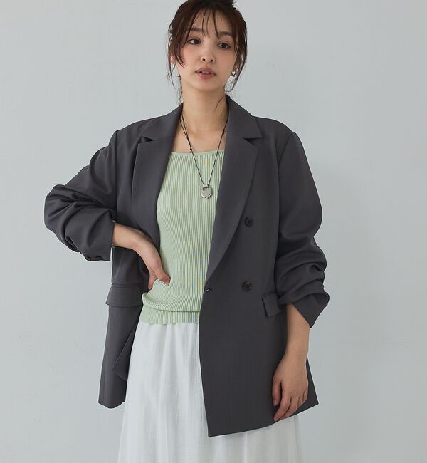 abahouse mavie「【春映えシルエット】ダブルジャケット/フリーサイズ/春アウター/長袖/春服」|その他|