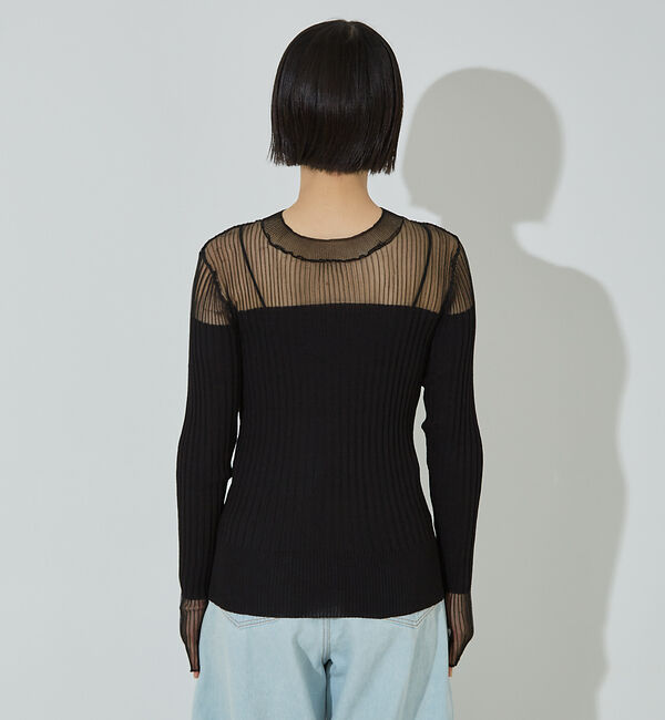 NOMINE「【iocus】シアーボーダーニット」|ニット・セーター|