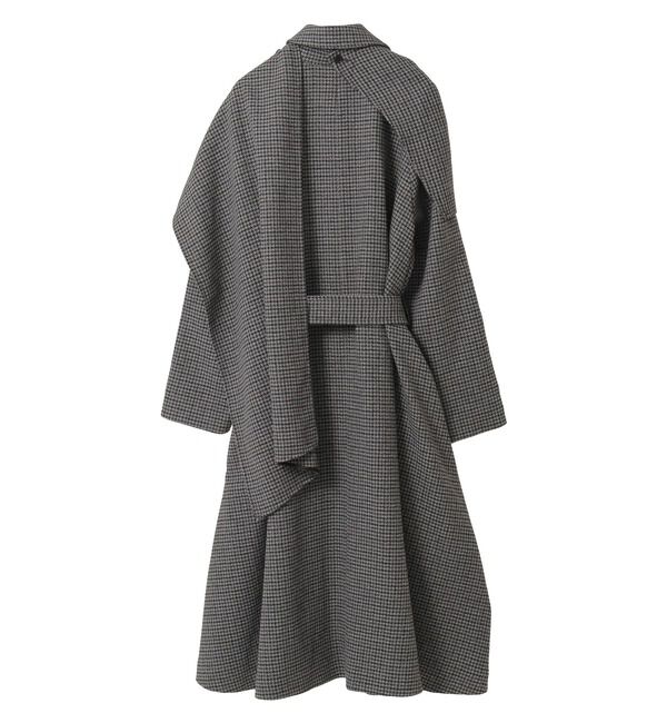 TIARA「ストール付きテントコート」|チェスターコート|