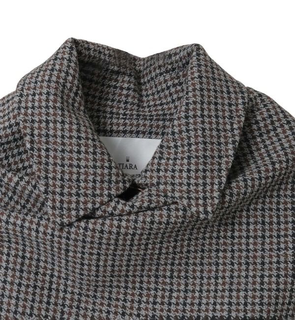 TIARA「ストール付きテントコート」|チェスターコート|