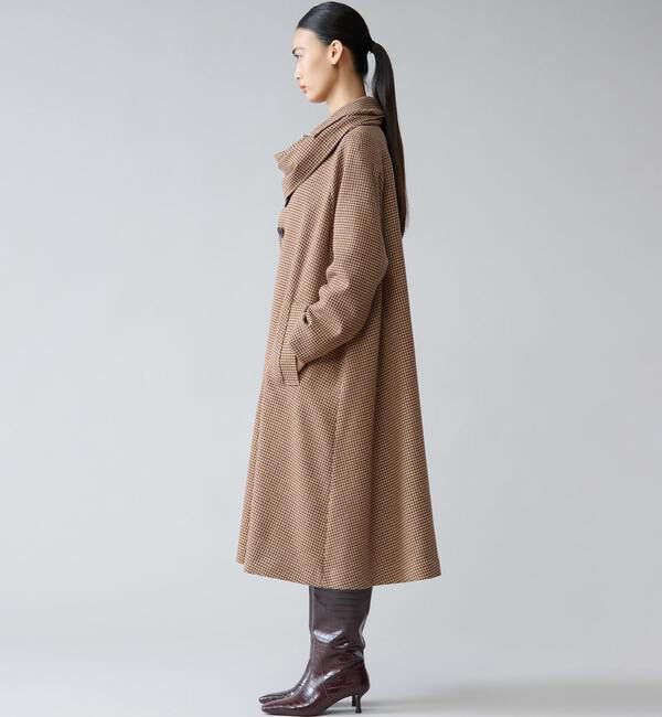 TIARA「ストール付きテントコート」|チェスターコート|
