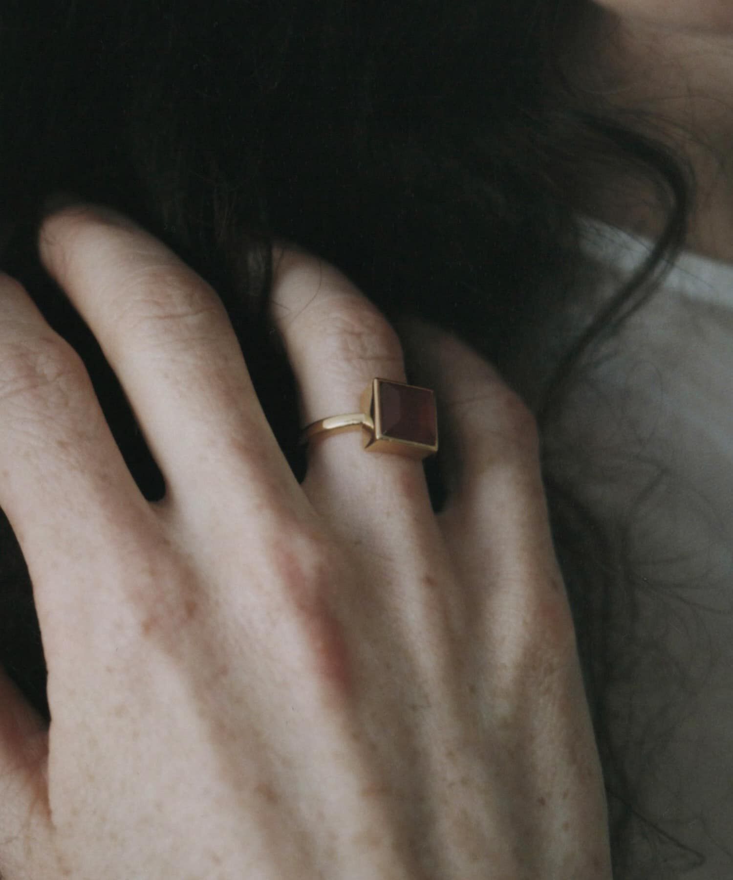 SMELLY「SMELLY so&rsquo;　square carnelian ring」|リング|