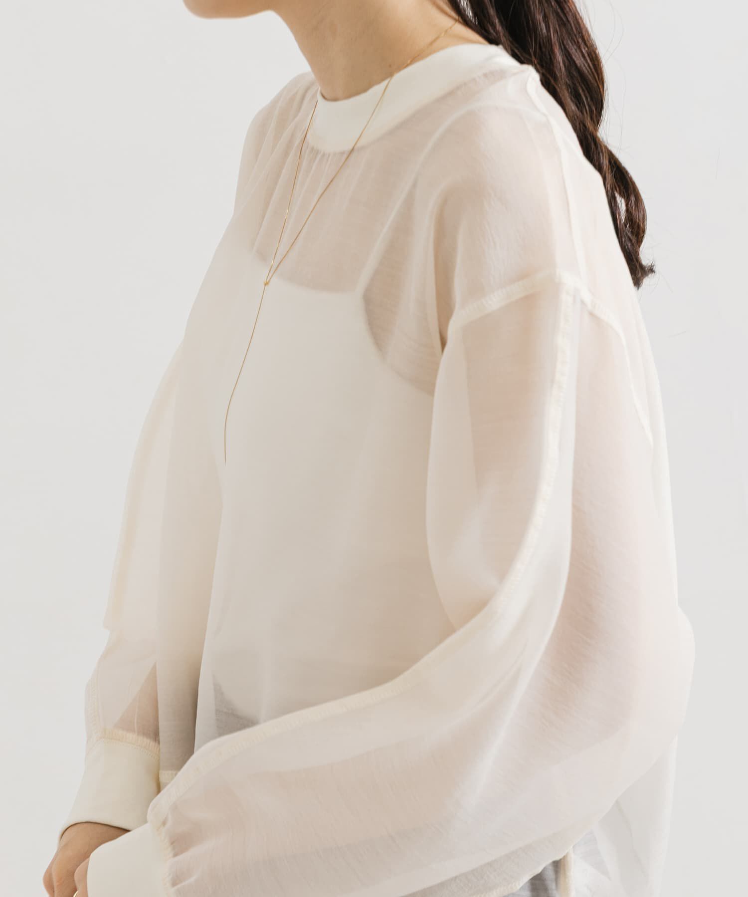 URBAN RESEARCH「オーガンジーシアートップス」|Tシャツ・カットソー|