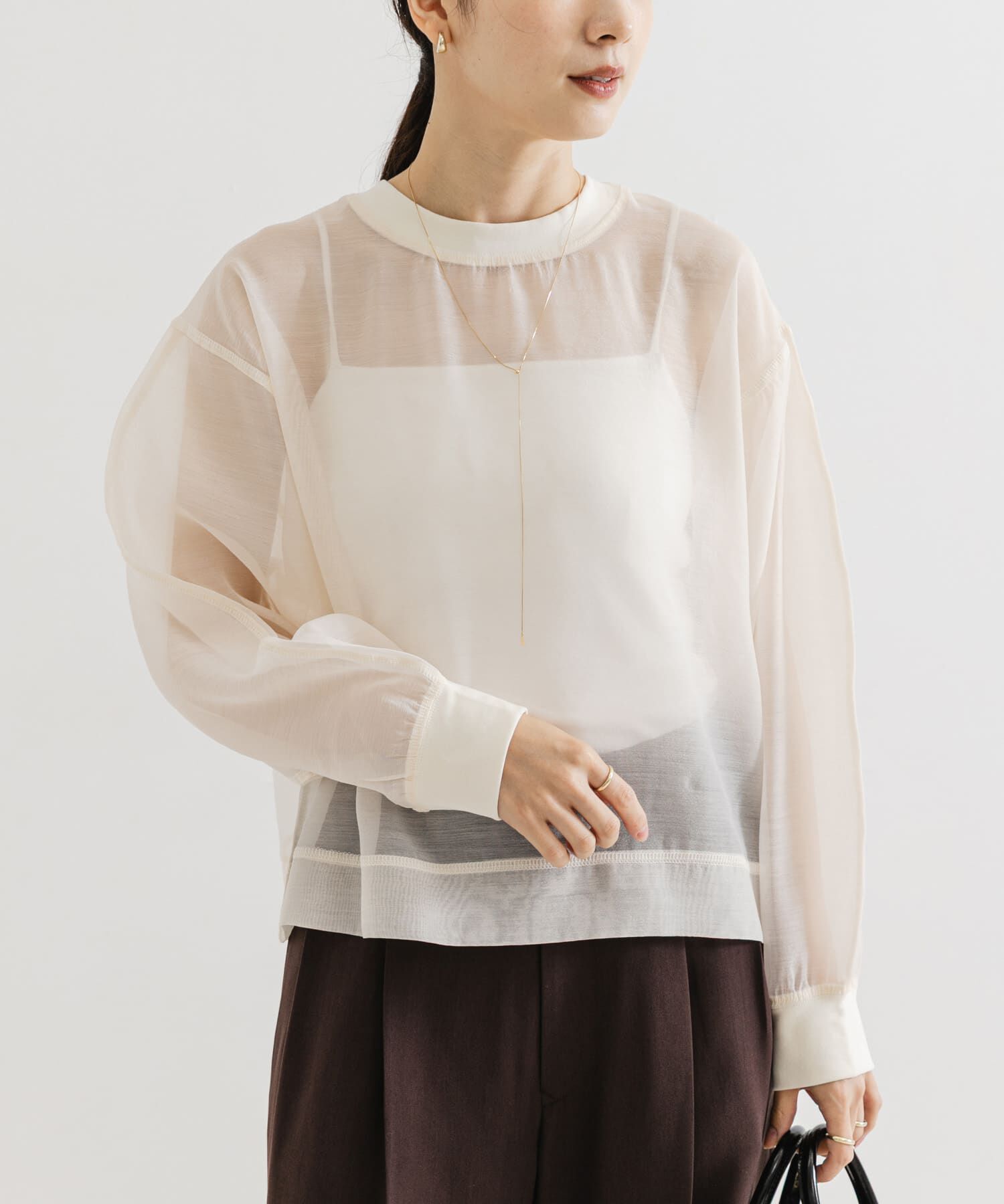 URBAN RESEARCH「オーガンジーシアートップス」|Tシャツ・カットソー|