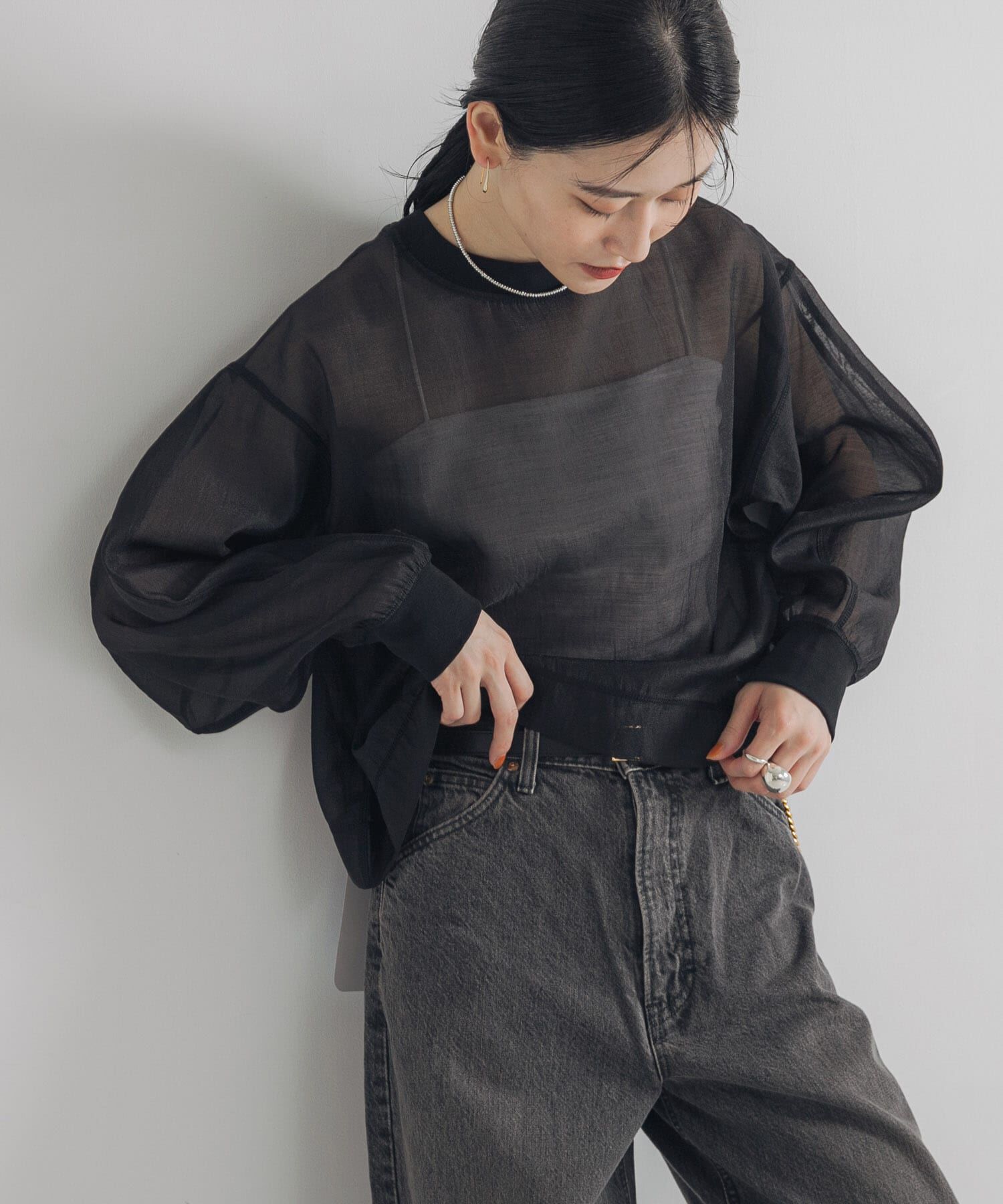 URBAN RESEARCH「オーガンジーシアートップス」|Tシャツ・カットソー|