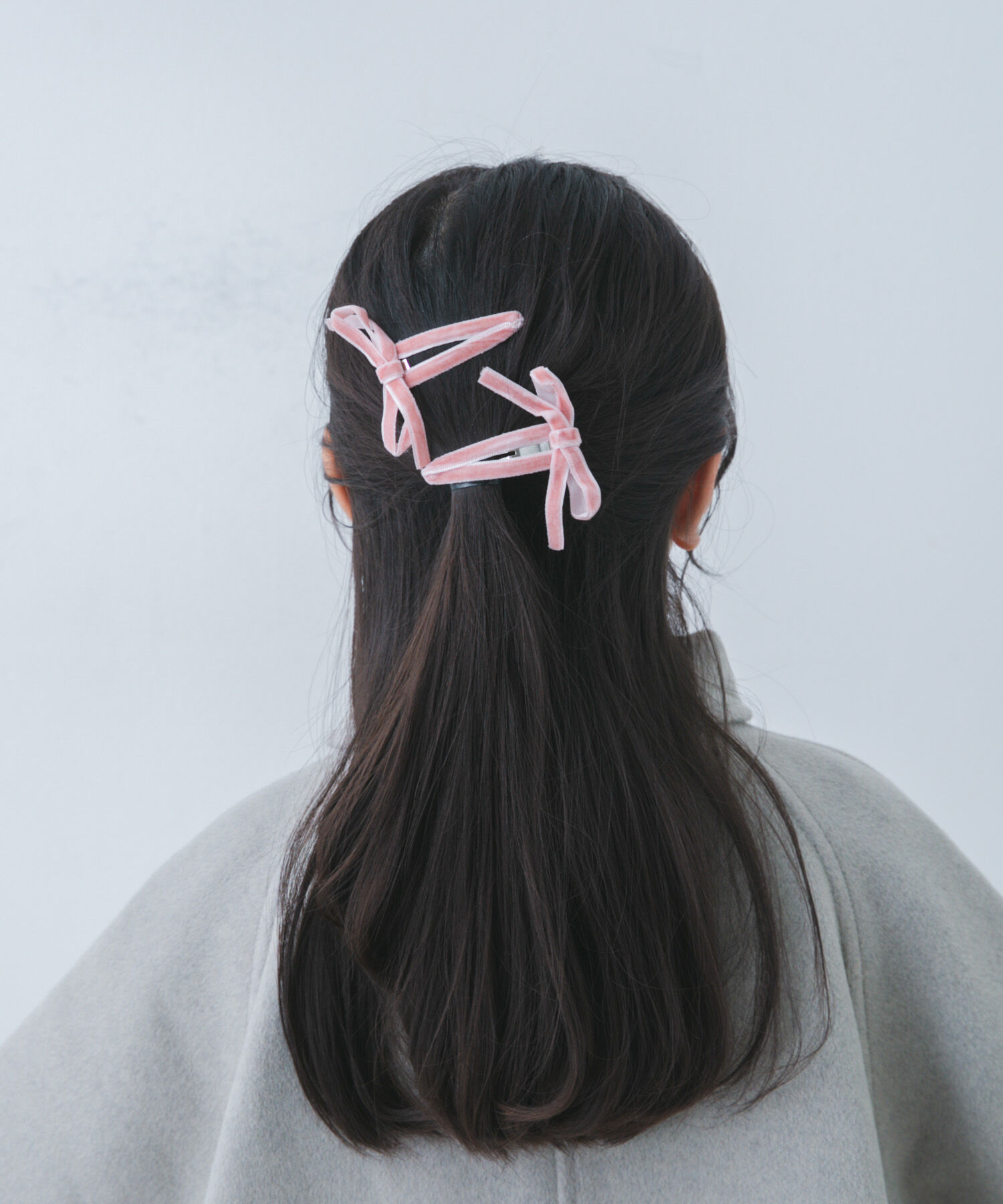 URBAN RESEARCH DOORS「MILK x SODA　VELVET RIBBON HAIR CLIP(KIDS)」|その他|ライトピンク