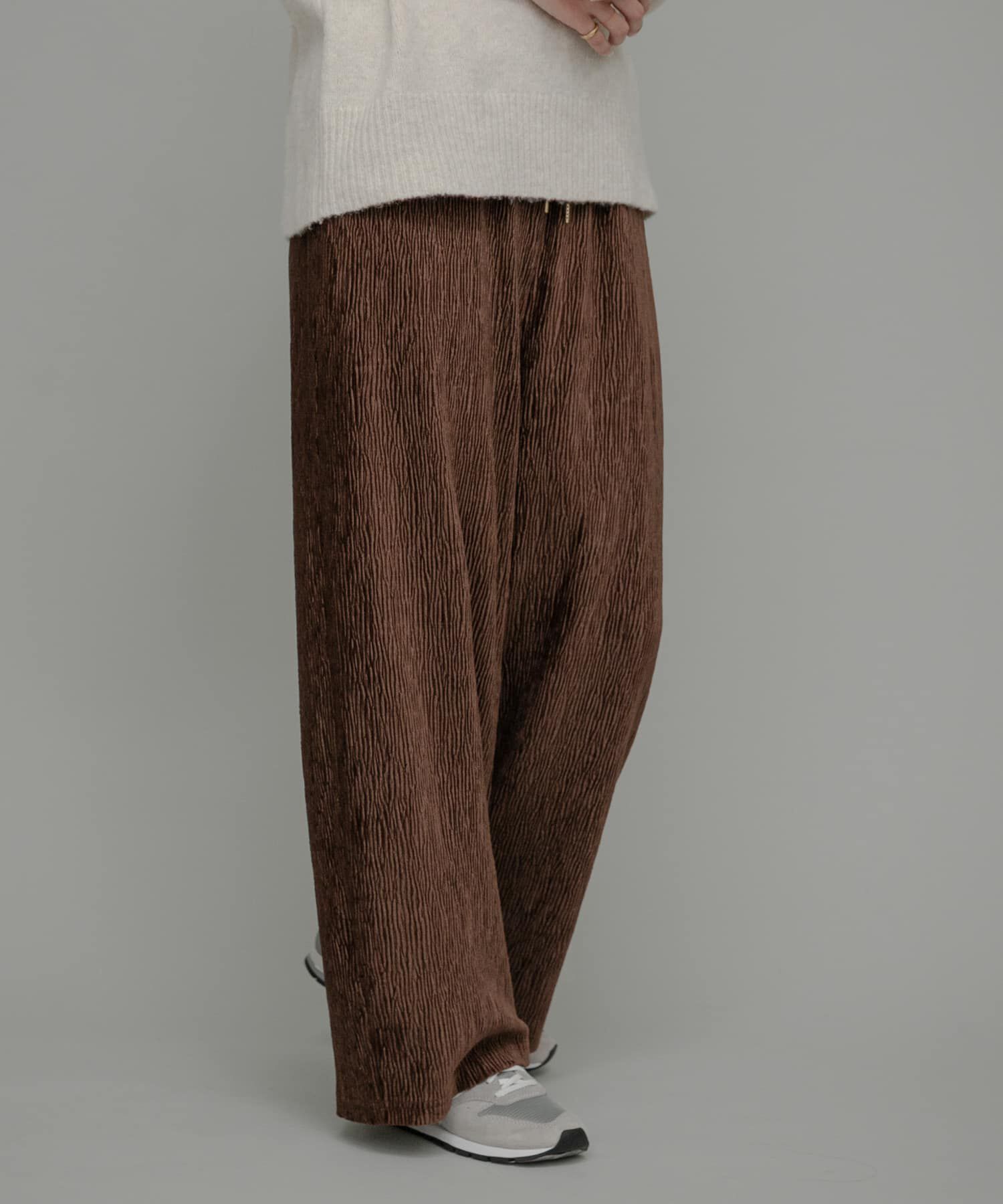 Sonny Label 「ベロアプリーツイージーカットパンツ」|その他|ブラウン