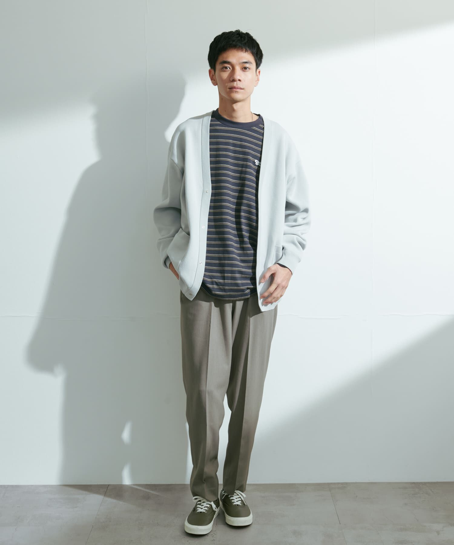 URBAN RESEARCH DOORS「『UR TECH Renew Knit』Vネックカーディガン」|カーディガン|
